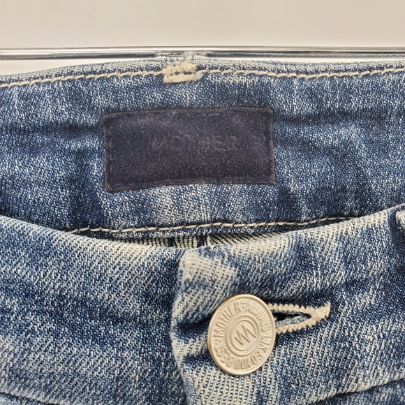 MOTHER The Looker Crop Gypsy Skinny Jeans Distressed - Picture 7 of 9